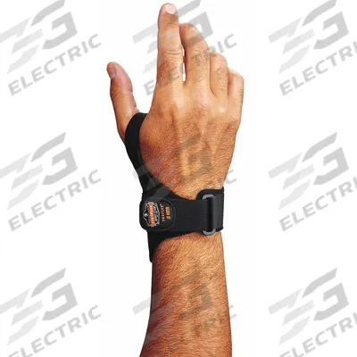 PROFLEX BY ERGODYNE Wrist Support: Right, S Ergonomic Support Size, Black - PROFLEX BY ERGODYNE Single Strap Wrist Support