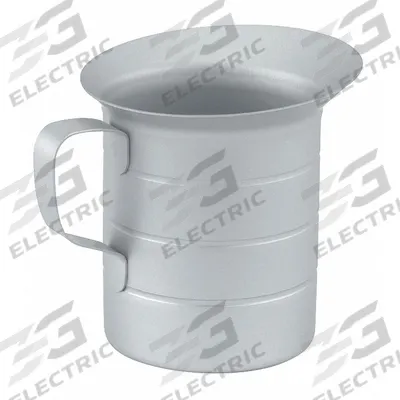 VOLLRATH Measuring Cup: Liquid, 1.9 L Capacity, Aluminum, Gray, 7 in Overall Ht - Metal Measuring Cups