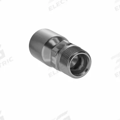 Parker Hydraulic Crimp Fitting: Steel x Steel, Straight, -8 For Hose Dash Size - Parker Crimp Hydraulic Hose Fittings with NPTF Connection