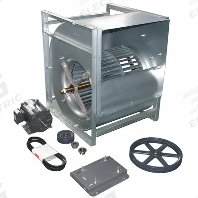 Dayton Blower: 25 in Wheel Dia, Belt Drive, Includes Drive Pack, 10 hp, 230/460V AC - Belt-Drive Blowers with Drive