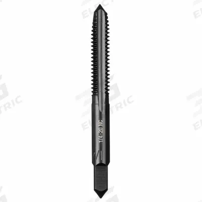 MILWAUKEE Straight Flute Tap: 1/4"-20 UNC, 2B, 4 Flute, Plug Chamfer - General Purpose Hand Taps