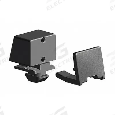 FATH INC. Clip Block: For Std Panel, Unfinished, Black, Polyamide, Metric - Fastenerless Panel Mounting Blocks