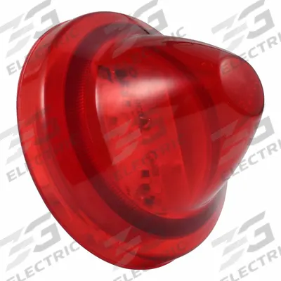 GROTE Clearance Marker Lamp: Clearance Light, LED, Cone, Red, Bracket/Grommet - Clearance Lights