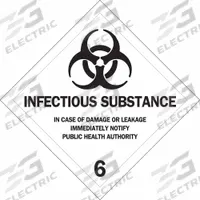 BRADY DOT Container Label: 4 in x 4 in, 4 in Label Ht, 4 in Label Wd, Vinyl, 500 Labels, Label (MPN 63473). Key specifications — Brand: BRADY; Message: Infectious Substance in Case of Damage or Leakage Immediately Notify Public Health Authority.