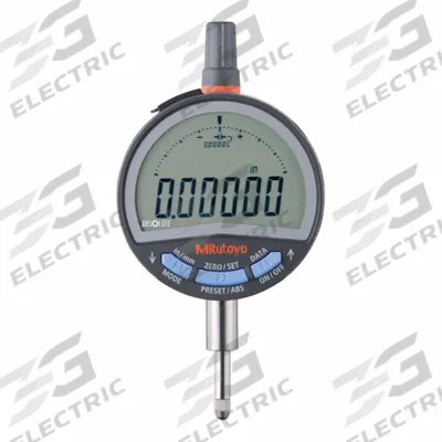 MITUTOYO Calibrated Indicator: 0 in to 0.5 in /0 in to 12.7 mm, Inch/Metric - Digital Indicators with Back Lug