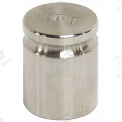 RICE LAKE WEIGHING SYSTEMS Calibration Weight: 50 g Nominal Mass, Cylinder Calibration Wt, 5, Metric (MPN 12527TR). Key specifications — attr1385170: RICE LAKE WEIGHING SYSTEMS; attr1385171: Stainless Steel.