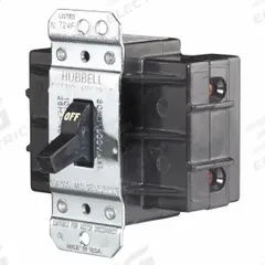 HUBBELL KELLEMS Manual Motor Switch: 2 Poles, 60 A, No Enclosure (MPN HBL7862D). Key specifications — Brand: HUBBELL KELLEMS; Maximum Voltage Rating: 600V AC; Mounting Style: Surface; Pilot Light: Not Included.