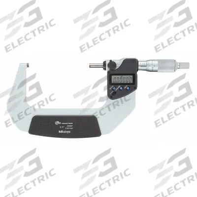 MITUTOYO IP65 Digital Outside Micrometer: 3 in to 4 in /0 mm to 25.4 mm, Inch/Metric - Micrometers with SPC Output for Harsh Environments