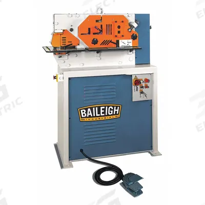 BAILEIGH INDUSTRIAL Ironworker: 230V AC /Three-Phase, 2 Stations, 44 Tonf Hydraulic Force - Hydraulic Ironworkers