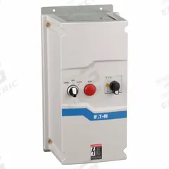 Combination Motor Starter: 3 Poles, Circuit Breaker, 12 A, 600V AC Coil, Thermal Protection, 600V AC (MPN ECX77D1DJB-K). Key specifications — Brand: EATON; Auxiliary Contact Form: 1NO; Coil Voltage: 600V AC; Control Transformer: Yes; Wire Termination Type: Screws; Poles/Phase: 3 Pole / Three Phase; Operator Type: Hand/Off/Auto (Selector Switch); Thermal Unit Type: Adjustable Thermal Units (Included).