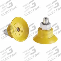 SCHMALZ Vacuum Pad Assembly: G1/8 in, 28.2 mm Pad Dia, NBR-ESD, 55 A, Yellow, 17.2 mm Pad Ht (MPN 10.01.01.14124). Key specifications — attr1019168: 55 A; attr1019165: 10.01.01.14124; attr1019167: SCHMALZ; attr1019180: Yellow.