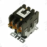 EATON Definite Purpose Magnetic Contactor: 3 Poles, 24V AC, 75 A, Non-Reversing (MPN C25FNF375T). Key specifications — Brand: EATON; Coil Voltage: 24V AC; Contactor Style: HVACR Definite Purpose Contactor; Frame Size: F; Terminal Connection Type: Quick-Disconnect Terminals; Maximum Voltage Rating: 690V AC; Series: C25 Series; Phase: Three.