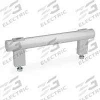 JW WINCO Pull Handle: Threaded Holes, Front-Mount, 12 in Mounting Hole Center to Center, Silver, Bar (MPN 666.1-1.18-5/16X18-12.00-ELG). Key specifications — Screw Size: 5/16"-18; Brand: JW WINCO; Color: Silver; _Leg Style: Light Gray Polyamide.