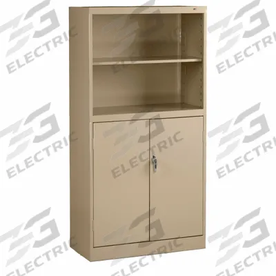 TENNSCO Storage Cabinet: Sand, Steel, 72 in Overall Ht, 36 in Overall Wd, 18 in Overall Dp - Double Stack Storage Cabinets