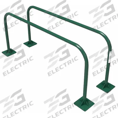 TRIACTIVE USA Parallel Bars: 42 in Overall Ht, 101 in Overall Lg, 34 in Overall Wd, Green (MPN PBAR) - Outdoor Fitness Stations