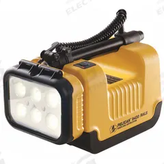 PELICAN Remote Area Lighting System: LED, 3,000 lm Max Brightness, 1 No. of Brightness Levels, IP54 (MPN 9430B). Key specifications — Operating Voltage: 12V DC; Frame Color: Black/Yellow; Brand: PELICAN.