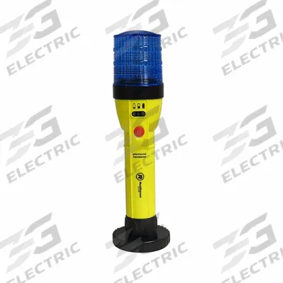 RAILHEAD GEAR Warning Light: Battery, 140 Flashes per Minute, 3 in Overall Wd - Battery-Powered Flashing Lights