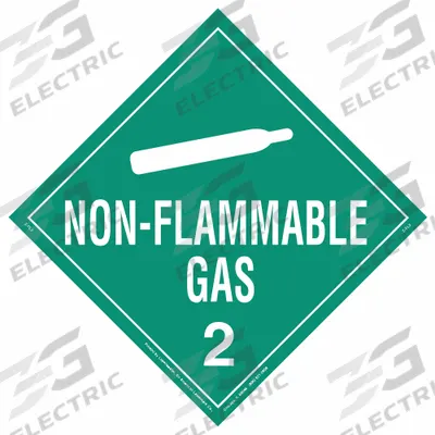 LABELMASTER Container Placard: Non-Flammable Gas, 10 3/4 in x 10 3/4 in - Class 2: Gases