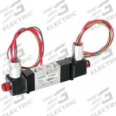 AVENTICS Solenoid Air Control Valve: Series L2, Double Solenoid, Five-Way / Three-Position, 24V DC (MPN L22XX552BP00061). Key specifications — attr1077526: L22XX552BP00061; attr1077536: Exhaust; attr1077589: Non-Locking; attr1077598: Solenoid Air Control Valve; attr1077600: Solenoid Return.