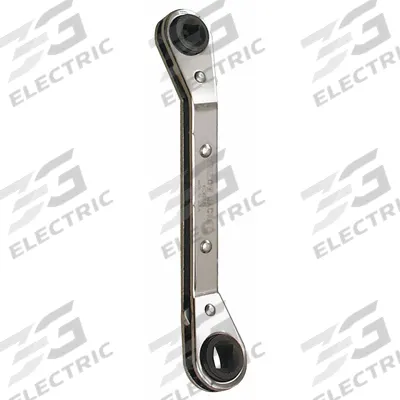 YELLOW JACKET Box End Wrench: Chrome, 1/4 in_3/8 in_3/16 in_5/16 in Head Size - SAE, 4-in-1, 4-Point, Ratcheting Box End Wrenches