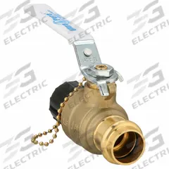 MILWAUKEE VALVE Manual Two-Way Ball Valve: 3/4 in Size, Brass, Straight, Press x Press, Two-Piece (MPN UPBA-480BH- 34). Key specifications — Brand: MILWAUKEE VALVE; Handle: Lever.