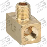 APPROVED VENDOR Metal Pipe Tee: Tee, 1/8 in x 1/8 in x 1/8 in, 1,000 psi, 1 1/8 in Lg, CA2745 Brass (MPN 706131-02). Key specifications — Maximum Operating Pressure: 1,000 psi.