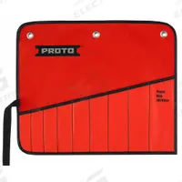 PROTO Wrench Roll: Red, 10 in Overall Lg, Canvas, Hand Tools (MPN JSCV9SP). Key specifications — attr1125348: Canvas; attr1125326: Tie Strap; attr1125346: PROTO; attr1125347: Red; attr1136588: Hand Tools.