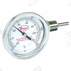 DWYER Dial Thermometer: 0°F to 250°F /-20°C to 120°C, ±2%Full Scale Accuracy, 6 in Stem Lg (MPN BTLR3605D). Key specifications — Accuracy: ±2 % Full Scale; Brand: DWYER.