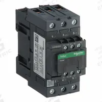 SCHNEIDER IEC Magnetic Contactor: Non-Reversing, 3 Poles, 3NO Contacts, 40 A, 24V AC Coil (MPN LC1D40AB7). Key specifications — Brand: SCHNEIDER; Integrated Surge Suppression: No.