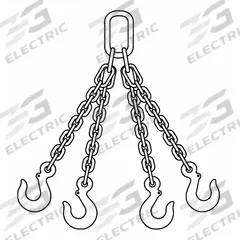 APPROVED VENDOR Chain Sling: 3/8 in Chain Trade Size, 80 Chain Grade, Steel, Fixed, 5 ft Sling Lg (MPN 200002844). Key specifications — Brand: APPROVED VENDOR.
