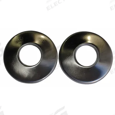 TAYMOR Rod Flange: 1 3/4 in Overall Wd, 2 1/2 in Overall Ht, Steel, Satin Nickel - Rods & Mounting Hardware for Shower Curtains