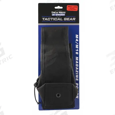 UNCLE MIKES UNCLE MIKE'S Magazine Pouch: Black, Nylon, 2 in x 5 in - Duty Equipment Pouches