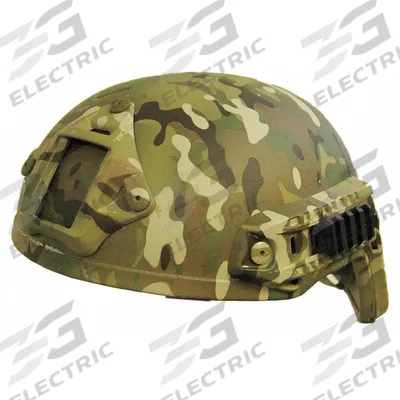 UNITED SHIELD Level IIIA Combat Helmet: L Fits Hat Size, Aramid, 1/2 in Pad Thick