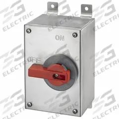 HUBBELL Enclosed Disconnect Switch: Non-Fusible, 60 A, Three Phase, 600V AC, 304 Stainless Steel (MPN HBLDS6SS). Key specifications — Environment: Indoor/Outdoor; Phase: Three; Handle Color: Red; Housing Material: 304 Stainless Steel; Standards: UL 98; Brand: HUBBELL; For Environment: Indoor & Outdoor Rated; Extra Features: Auxiliary Contact.