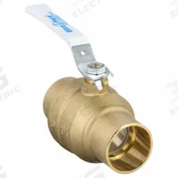 MILWAUKEE VALVE Manual Two-Way Ball Valve: 1 1/2 in, Brass, Straight, Sweat x Sweat, Two-Piece (MPN UPBA485B 1-1/2). Key specifications — Brand: MILWAUKEE VALVE; Handle: Locking Lever.