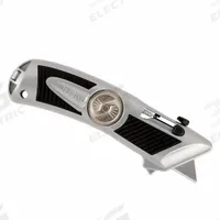 PACIFIC HANDY CUTTER, INC Safety Knife: 6 in Overall Lg, Rubberized, 1 3/4 in Overall Wd, Aluminum (MPN QBAR). Key specifications — attr307884: Quick-Change; attr307885: Carbon Steel Rounded Tip; attr307882: Silver; attr307878: Rubberized; attr307881: Aluminum; attr324892: PACIFIC HANDY CUTTER, INC.