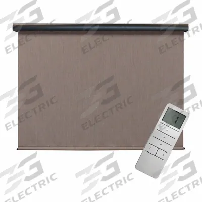 KEYSTONE FABRICS Sun Shade: Dark Brown/Light Brown, 8 ft Valence Wd - Regal Series