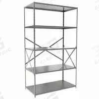 HALLOWELL Metal Shelving: Standalone, Medium-Duty, 48 in x 24 in, 84 in Overall Ht, 5 Shelves (MPN F5710-24HG). Key specifications — Frame Material: Steel; Shelving Material: Steel; Assembled: Unassembled; Color: Gray; Brand: HALLOWELL.