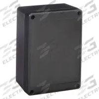 BOX ENCLOSURES Enclosure: Black, Polycarbonate, 7 in x 5 in x 3 in, NEMA 4, Solid Cover (MPN BEN-80PBK). Key specifications — attr1046062: Black; attr1046066: Solid; attr1046077: 4; attr211016: BOX ENCLOSURES.