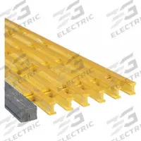 Fiberglass Bar Stair Tread: Safe-T-Span, Flame Resistant, 10 1/2 in Tread Dp, 2 1/2 ft Tread Wd (MPN 873310). Key specifications — Surface: Gritted; Brand: FIBERGRATE; Stair Tread Type: Corrosion Resistant Stair Treads; Brand Series: Safe-T-Span.