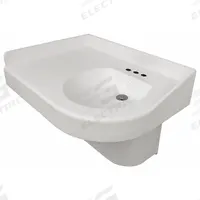 BESTCARE Corner Bathroom Sink: Polymer Resin, 14 1/2 in Bowl Lg, 4 in Bowl Dp, ADA Compliant (MPN WH3776L-09). Key specifications — ADA Compliant: ADA Compliant; Color: White; Bowl Shape: D-Shape; Brand: BESTCARE; Sink Mounting Type: Wall.