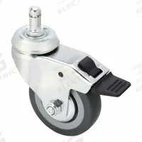MEDCASTER Stem Caster: Swivel, Total Lock, 3 in Wheel Dia., 7/8 in Wheel Wd, 4 in Mounting Ht, Nylon (MPN RZ03TPP090TLGR01). Key specifications — attr1111099: MEDCASTER; attr1111095: Gray; attr1176855: Swivel with Total Lock.
