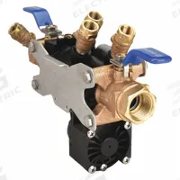 WILKINS Reduced Pressure Zone Backflow Preventer: 375, Std Configuration, Glass-Filled Nylon, Flange (MPN 34-375). Key specifications — Shut-Off Valve Type: Ball Valve; Connection Type: Flange.