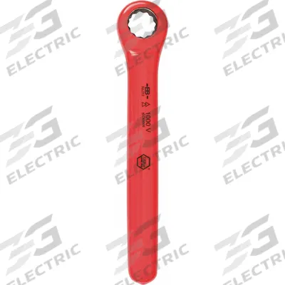 WIHA Box End Wrench: Alloy Steel, Chrome, 14 mm Head Size, 6 1/2 in Overall Lg - Metric, Single End, 12-Point, Ratcheting Box End Wrenches