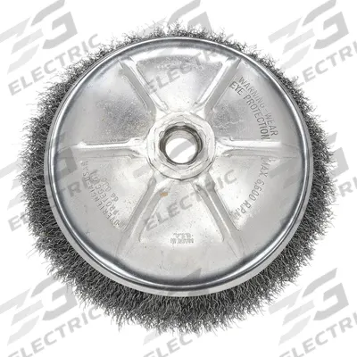 WEILER Cup Brush: Crimped Steel, 6 in Dia, 0.02 in Fill Dia - Light-Cleaning Brushes for Carbon Steel