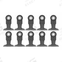 BOSCH Oscillating Tool Blade: 2 1/2 in Blade Wd, 4 in Overall Lg, Plunge Cutting, Bi-Metal, 10 PK (MPN OSL212JF-10). Key specifications — attr1097473: Hardwood; attr1097476: BOSCH; attr1097456: Plunge Cutting.