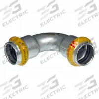 APOLLO Crimp Elbow Fitting: 1/2 in Pipe x 1/2 in Pipe Size, Press-fit x Press-fit, HNBR, SmartPress (MPN 123456842). Key specifications — Brand: APOLLO; Series: SmartPress.