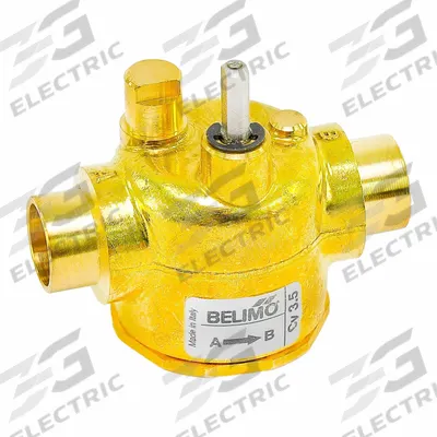 BELIMO Zone Valve: 3.5 Cv Flow Rate, 2-Way, 1/2 in Sweat, Spring Return, On/Off Signal - 2-Way Sweat Connection Zone Valves