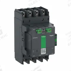 SCHNEIDER Contactor: 4 Poles, 4NO Contacts, 185 A, 240V AC/480V AC Coil (MPN LC1G1854LSEA). Key specifications — Brand: SCHNEIDER; Integrated Surge Suppression: No; Wire Termination Type: Spring Loaded.