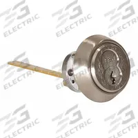 BEST Lockset Cylinder: Rim, Interchangeable Core, Chrome (MPN 12E72S2RP2626). Key specifications — Brand: BEST; Lock Assembly Type: Rim; Cylinder Core Type: Interchangeable Core Cylinder; Includes: Spacer; Number of Pins: 7.